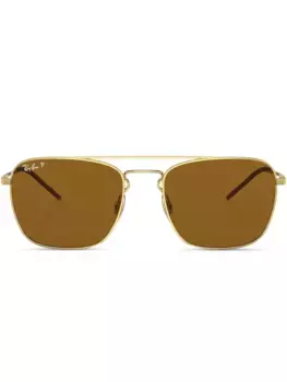 Солнцезащитные очки в квадратной оправе Ray-Ban, золотой