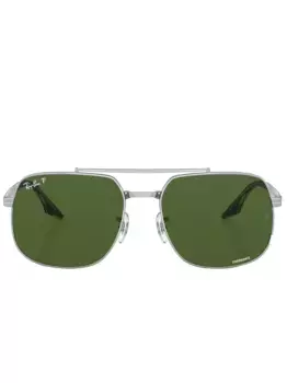 Солнцезащитные очки в квадратной оправе Ray-Ban, серебяный