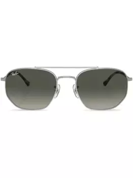 Солнцезащитные очки в квадратной оправе Ray-Ban, серебяный