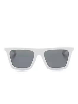 Солнцезащитные очки в квадратной оправе с декором Greca Versace Eyewear, белый