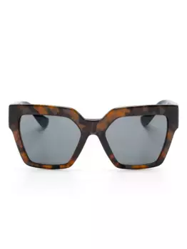 Солнцезащитные очки в квадратной оправе с декором Medusa Head Versace Eyewear, коричневый