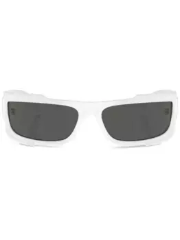 Солнцезащитные очки в квадратной оправе с декором Medusa Versace Eyewear, белый