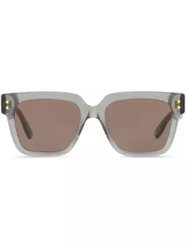 Солнцезащитные очки в квадратной оправе с логотипом Gucci Eyewear, серый