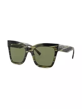 Солнцезащитные очки в квадратной оправе с логотипом Giorgio Armani, зеленый