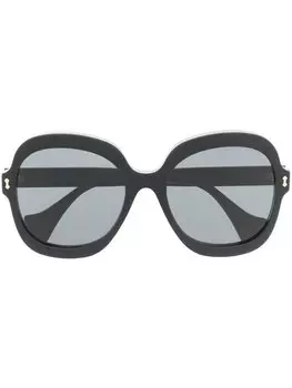 Солнцезащитные очки в квадратной оправе с логотипом Gucci Eyewear, черный