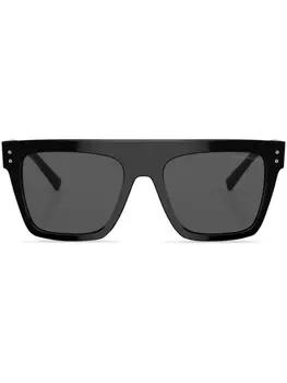 Солнцезащитные очки в квадратной оправе с логотипом Giorgio Armani, черный