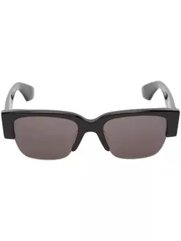 Солнцезащитные очки в квадратной оправе с логотипом Alexander McQueen Eyewear, черный