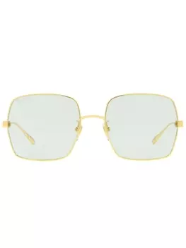 Солнцезащитные очки в квадратной оправе с логотипом Gucci Eyewear, золотистый