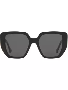 Солнцезащитные очки в квадратной оправе с логотипом Interlocking G Gucci Eyewear, черный