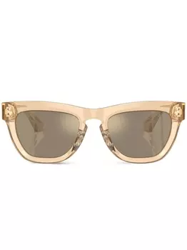 Солнцезащитные очки в квадратной оправе с логотипом Burberry Eyewear, коричневый
