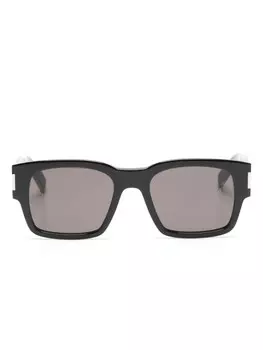 Солнцезащитные очки в квадратной оправе с логотипом Saint Laurent Eyewear, черный