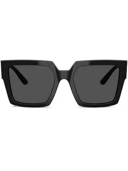 Солнцезащитные очки в квадратной оправе с логотипом Dolce & Gabbana Eyewear, черный