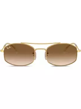 Солнцезащитные очки в квадратной оправе с логотипом Ray-Ban, золотой