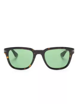 Солнцезащитные очки в квадратной оправе с логотипом MONTBLANC, коричневый