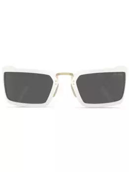 Солнцезащитные очки в квадратной оправе с логотипом Prada Eyewear, белый