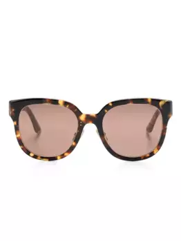 Солнцезащитные очки в квадратной оправе с логотипом Miu Miu Eyewear, коричневый