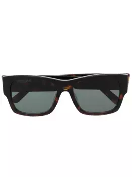 Солнцезащитные очки в квадратной оправе с логотипом Balenciaga Eyewear, коричневый