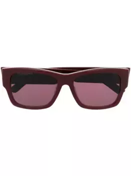Солнцезащитные очки в квадратной оправе с логотипом Balenciaga Eyewear, красный