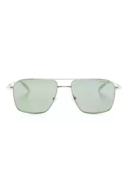 Солнцезащитные очки в квадратной оправе с логотипом MONTBLANC, золотой