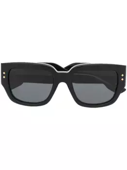 Солнцезащитные очки в квадратной оправе с логотипом Gucci Eyewear, черный