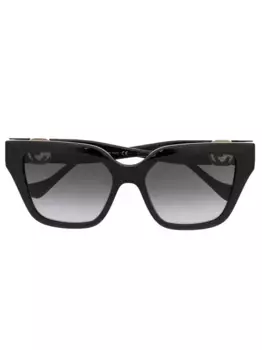 Солнцезащитные очки в квадратной оправе с логотипом Gucci Eyewear, черный