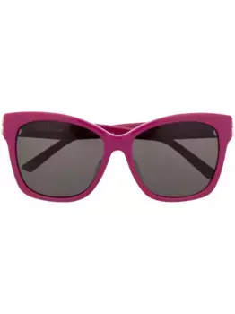 Солнцезащитные очки в квадратной оправе с логотипом Balenciaga Eyewear, розовый