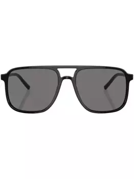 Солнцезащитные очки в квадратной оправе с логотипом Dolce & Gabbana Eyewear, черный