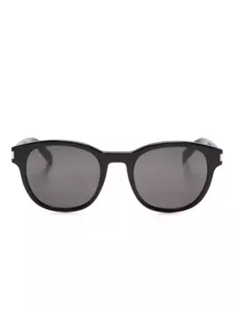 Солнцезащитные очки в квадратной оправе с логотипом Saint Laurent Eyewear, черный