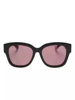 Солнцезащитные очки в квадратной оправе с логотипом GG Gucci Eyewear, черный