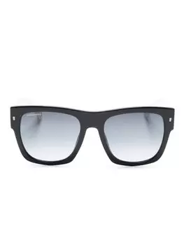 Солнцезащитные очки в квадратной оправе с тиснением Icon Dsquared2 Eyewear, черный