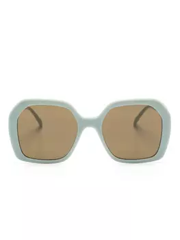 Солнцезащитные очки в квадратной оправе Stella McCartney Eyewear, зеленый