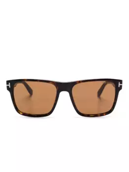 Солнцезащитные очки в квадратной оправе TOM FORD Eyewear, коричневый