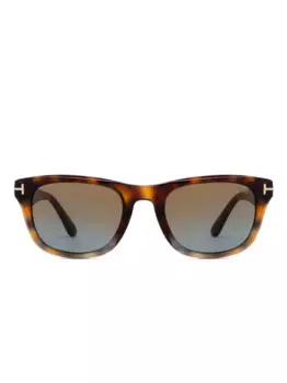 Солнцезащитные очки в квадратной оправе TOM FORD Eyewear, коричневый
