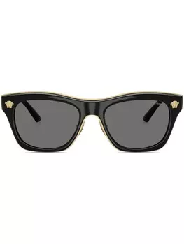 Солнцезащитные очки в квадратной оправе Versace Eyewear, черный