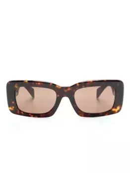 Солнцезащитные очки в квадратной оправе Versace Eyewear, коричневый