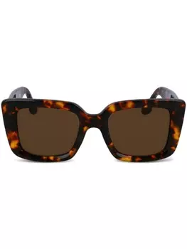 Солнцезащитные очки в квадратной оправе Victoria Beckham Eyewear, коричневый