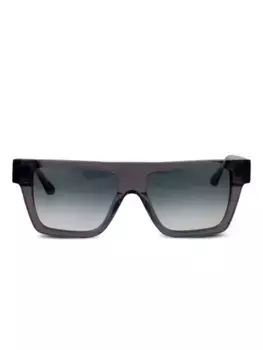 Солнцезащитные очки в квадратной оправе Yohji Yamamoto, коричневый