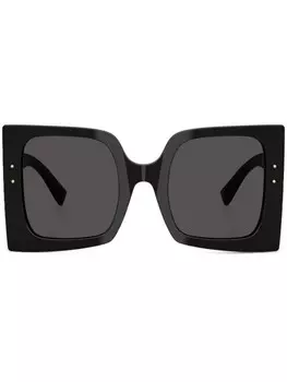 Солнцезащитные очки в массивной квадратной оправе Dolce & Gabbana Eyewear, черный