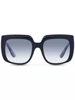 Солнцезащитные очки в массивной квадратной оправе Dolce & Gabbana Eyewear, синий