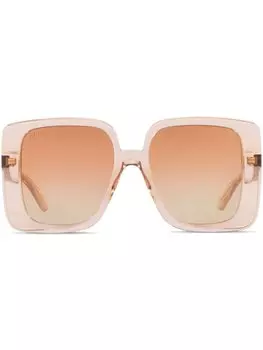 Солнцезащитные очки в массивной квадратной оправе Gucci Eyewear, коричневый