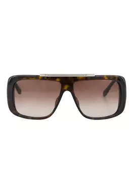 Солнцезащитные очки в массивной оправе Alexander McQueen Eyewear, коричневый