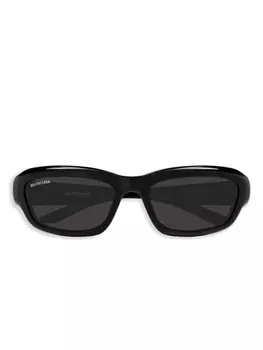 Солнцезащитные очки в массивной оправе Balenciaga Eyewear, черный