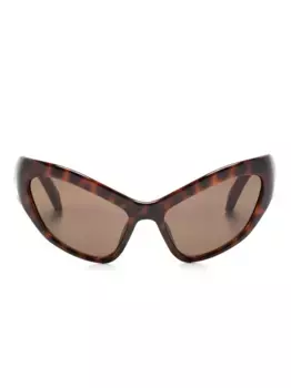 Солнцезащитные очки в массивной оправе Balenciaga Eyewear, коричневый