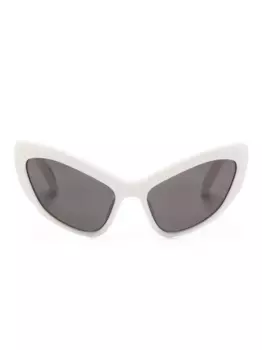 Солнцезащитные очки в массивной оправе Balenciaga Eyewear, белый