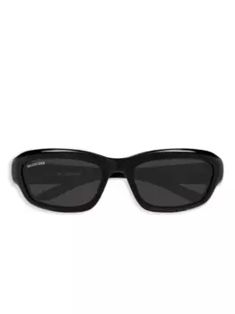 Солнцезащитные очки в массивной оправе Balenciaga Eyewear, черный