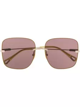 Солнцезащитные очки в массивной оправе Chlo Eyewear, фиолетовый