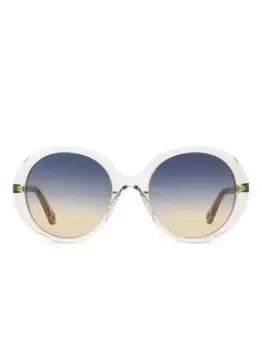 Солнцезащитные очки в массивной оправе Chlo Eyewear, белый