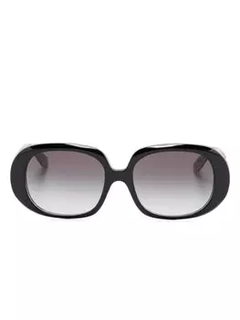Солнцезащитные очки в массивной оправе Dolce & Gabbana Eyewear, черный