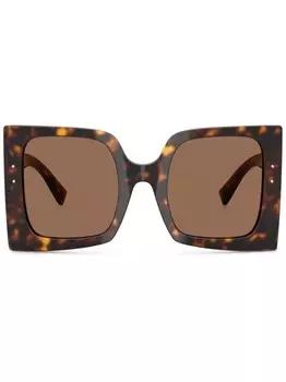 Солнцезащитные очки в массивной оправе Dolce & Gabbana Eyewear, коричневый