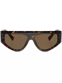 Солнцезащитные очки в массивной оправе Dolce & Gabbana Eyewear, коричневый